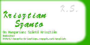 krisztian szanto business card